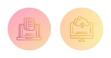 Document and Upload Icon vector