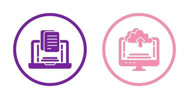 Document and Upload Icon vector