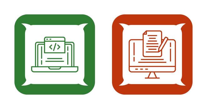 Coding and Note Icon vector