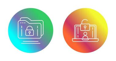 Folder and Access Icon vector