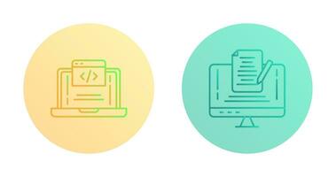 Coding and Note Icon vector