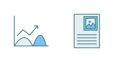 trend in graph and picture attachemnet  Icon vector