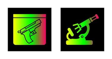 Evidence and Microscope Icon vector