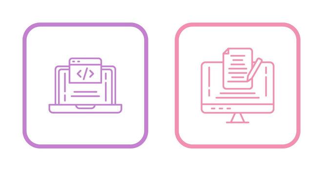 Coding and Note Icon vector