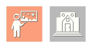 Museum Building and Art Icon vector