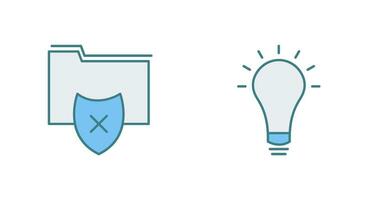 vulnerable folders and innovatives idea Icon vector