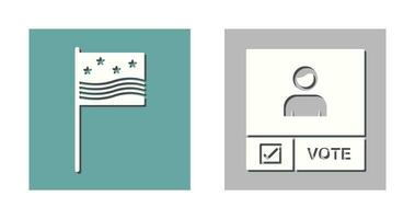 Flags and Candidate Banner Icon vector