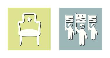 Seat and Campaign Icon vector