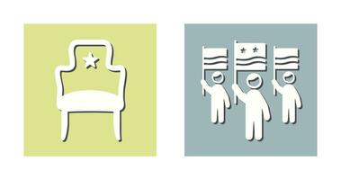 asiento y Campaña icono vector