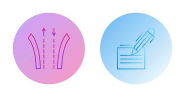 Way and Pen Icon vector