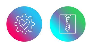 Gear and Tie Icon vector