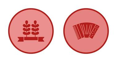 Accordion a d Wheat Icon vector