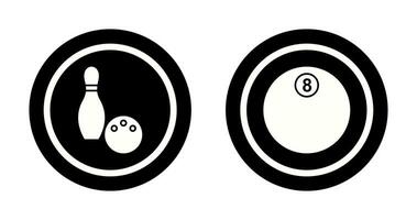 Bowling and Eight Ball Icon vector