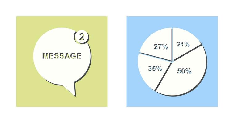 Message Bubbles and Pie Chart Icon
