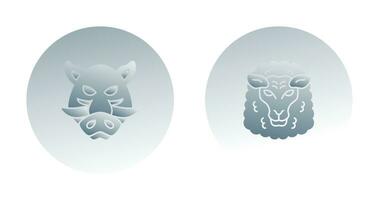 Sheep and Boar Icon vector