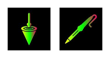 Plumb Bob and Soldering Icon vector