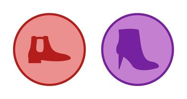 Men Boots and high heels Icon vector