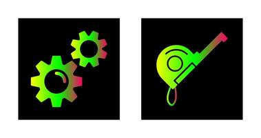 Gears and Roulette Icon vector