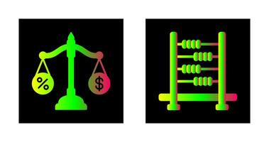 Scale and Abacus Icon vector