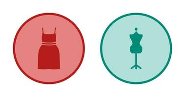 Cocktail Dress and Dress Holder Icon vector