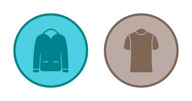 Mens Jacket and Polo Shirt Icon vector