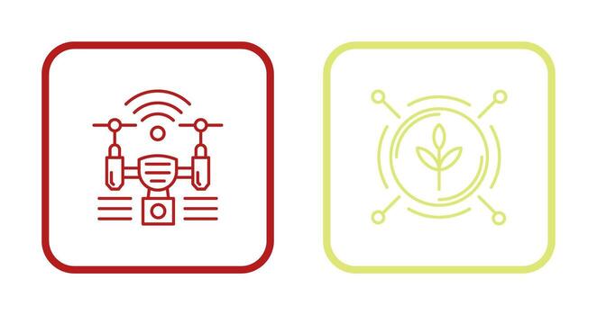Analytics and Drone Icon vector