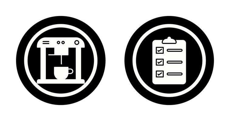 coffee machine and order list Icon