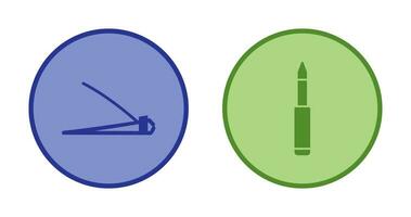 Nailcutter and  Eyeliner Icon vector