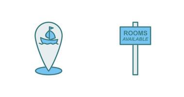 shipping location and room Icon vector
