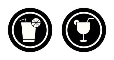 lemon juice and drinks Icon vector