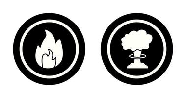 flame and bomb blast Icon vector