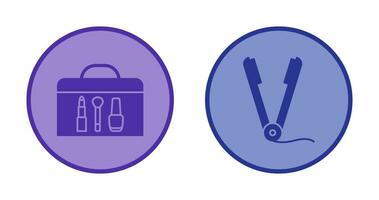 Cosmetics and Straightener Icon vector