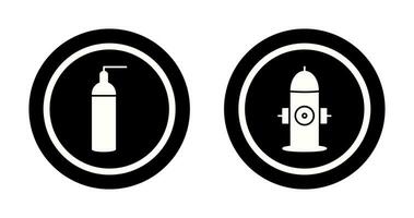 hydrant and oxygen tank  Icon vector
