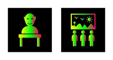 Human Sculpture and Viewing Icon vector