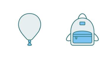 balloon and bag pack Icon vector