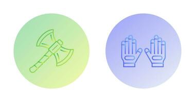 Axe and Glove Icon vector