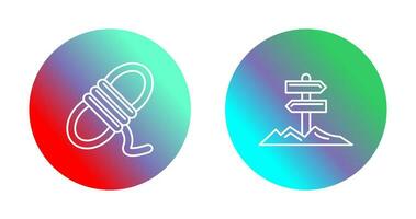 Direction and Rope Icon vector