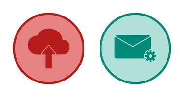 Upload to Cloud and Message Settings Icon vector