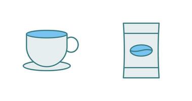 tea and coffee packet Icon vector