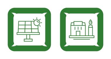 solar energía y fábrica icono vector