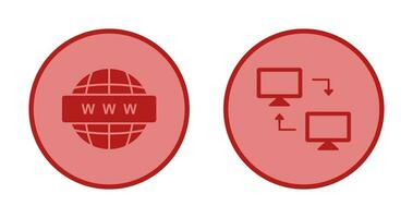 Sharing Systems and World Wide Icon vector