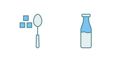 sugar and Milk bottle  Icon vector