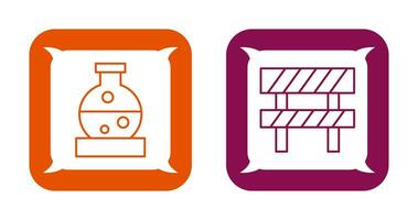 Flask and Barrier Icon vector