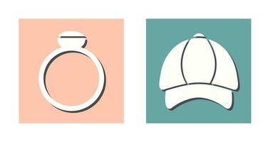 Ring and P Cap Icon vector