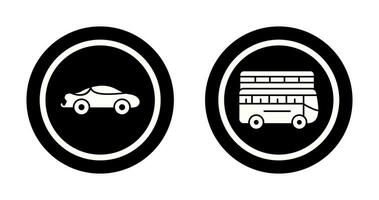 Sports Car and Double Icon vector