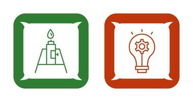 Burner and Idea Icon vector