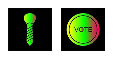 Corbata y votar enlace icono vector