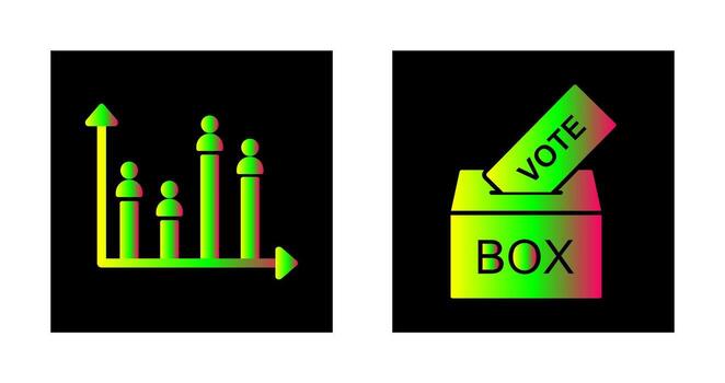 Giing Vote and Candidate and Graph Icon vector