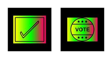 Checkbox and Vote Sticker Icon vector