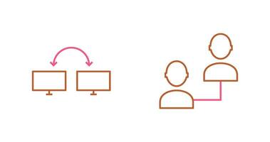 connected systems and connected profiles  Icon vector